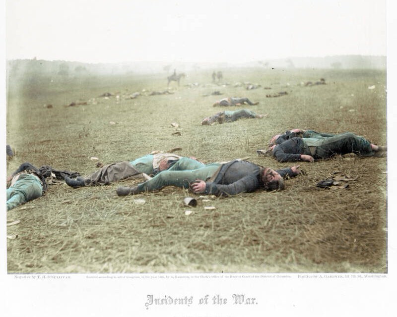 Soldados mortos em Gettysburg