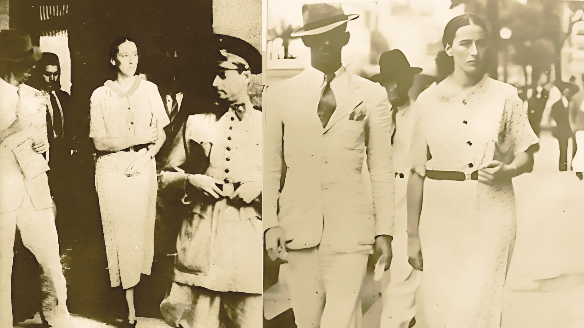 Olga Benário Prestes sob custódia policial após sua prisão em 1936, no Rio de Janeiro. Grávida de Luís Carlos Prestes e militante comunista internacional, Olga foi deportada para a Alemanha nazista pelo governo de Getúlio Vargas, onde foi posteriormente executada em um campo de extermínio. A imagem reforça o peso simbólico e trágico da repressão política no Brasil durante o Estado de Sítio.