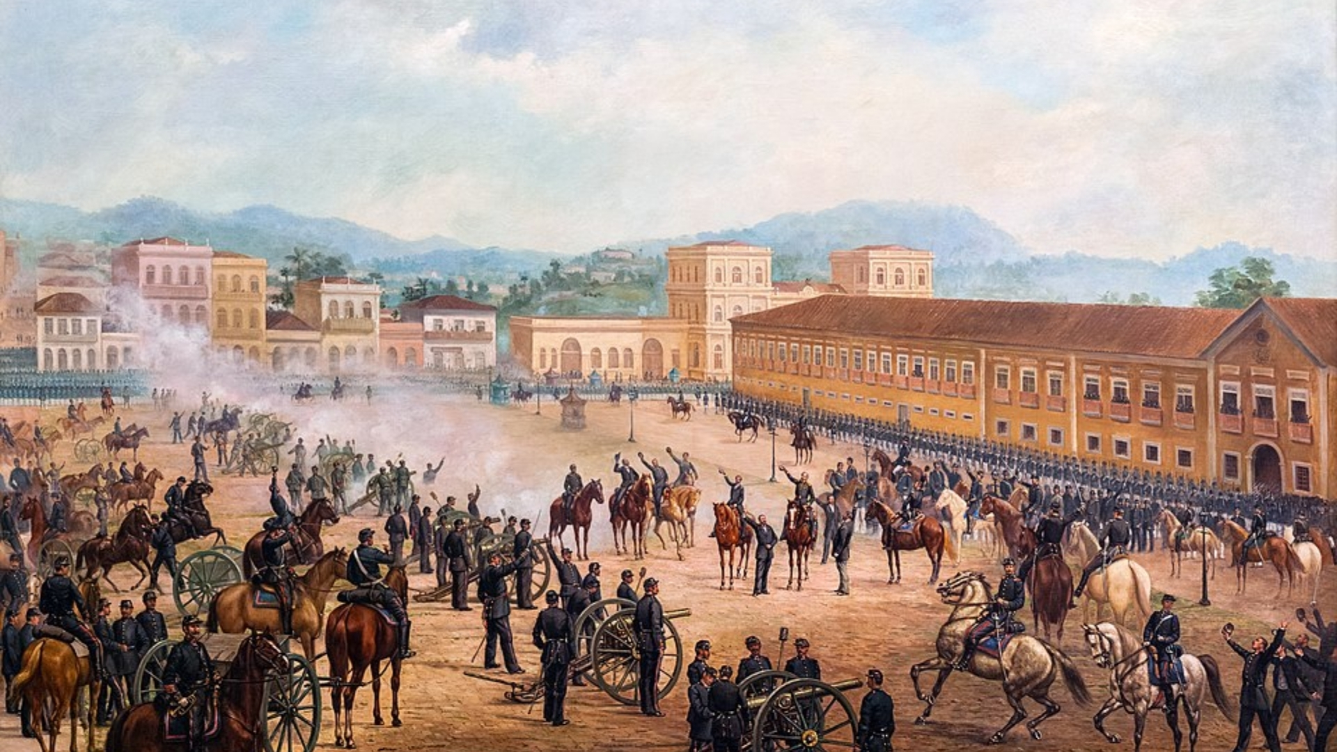 "Proclamação da República", 1893, óleo sobre tela de Benedito Calixto (1853-1927).